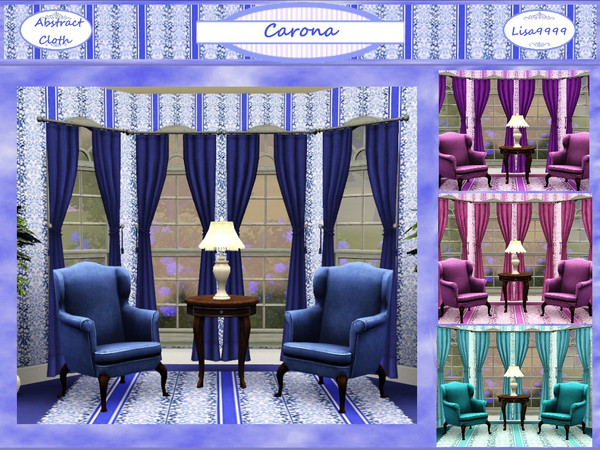 Sims 3 — Corona by lisa9999 — A scrolling strip pattern. Three changeable colors. lisa9999