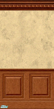 Sims 2 — Elegance - W Crown Wainscoting by Cerulean Talon — Rich textures and peacefully calm colors combine in this lush