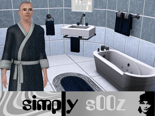 Sims 3 — Simply Mach Toweling by s00z — A dark toweling fabric most suitable for robes and towels.