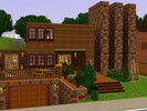 Sims 3 — Wood House by raraurie — A sweet wood house for those nature-loving Sims. 1 1/2 storeys. 2 bedrooms. 2