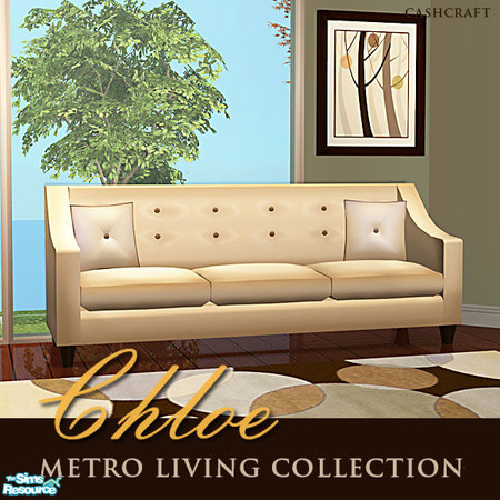 Sims 2 — Chloe Metro Living - Sofa Cafe Noir Recol by Cashcraft — Chloe Metro Living collection features contemporary