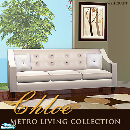 Sims 2 — Chloe Metro Living - Sofa Myst Recol by Cashcraft — Chloe Metro Living collection features contemporary trends