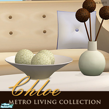 Sims 2 — Chloe Metro Living - Deco Bowl Recol by Cashcraft — Chloe Metro Living collection features contemporary trends