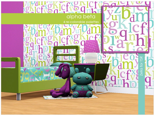 Sims 3 — Alpha Beta by Zelia by Annie_Leduc — Alphabetical pattern