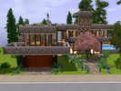 Sims 3 — Ryanne Residence by Kylejh15 — Modern seaside home. Inspired by the style of Frank Lloyd Wright. Fully decorated