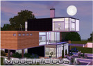 Sims 3 — Modernlicious I by andesf — This is the first in the Modernlicious series! A two bedroom, three bathroom home