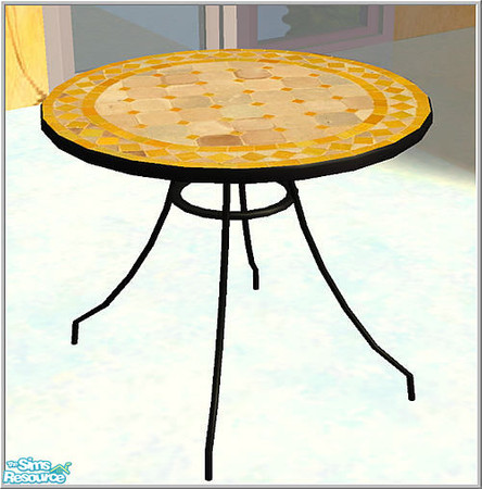 Sims 2 — sims1 rebuilds_africa - B43 Mosaictable Yellow by Birgit43 — 