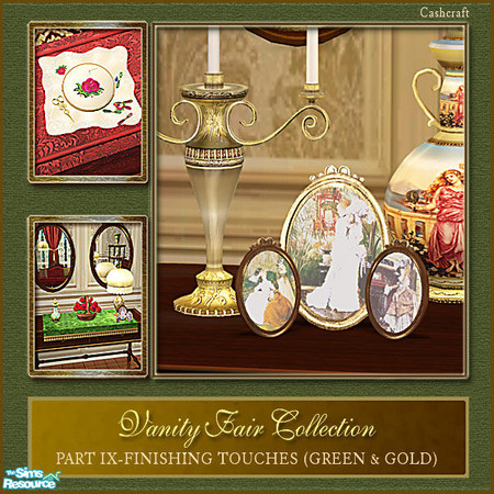 Sims 2 — Vanity Fair Finishing Touches - 3pics Tabletop  by Cashcraft — Part IX of the Vanity Fair collection, is
