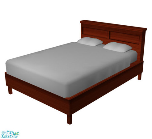 Sims 2 — South Shore Bedroom - Cherry - Bed by sim_man123 — Cherry recolor of my South Shore Double Bed.