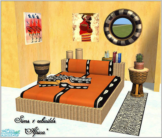 Sims 2 — sims1 rebuilds_africa - B43 Africanbed  by Birgit43 — 