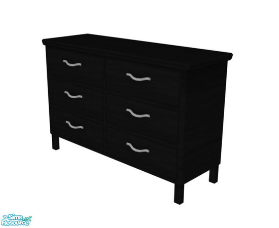 Sims 2 — South Shore Bedroom - Black - Dresser by sim_man123 — Black recolor of my South Shore Bedroom dresser.