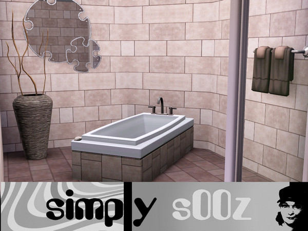 Sims 3 — Simply Champagne by s00z — A soft stone brick design good for walls and floors inside and out.