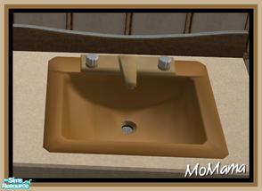 Sims 2 — NK Cats Bath - Sink by MoMama — A sink in a lighter shade of brown.