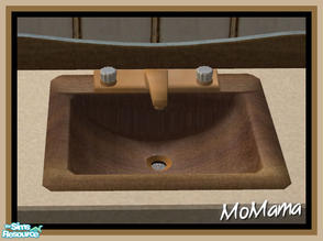 Sims 2 — NK Cats Bath - Sink, Brown by MoMama — A sink in a darker shade of brown.