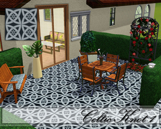 Sims 3 — CD_Celtic Knot 1 by TSR Archive — Traditional Celtic pattern, for patios, paths and other floors