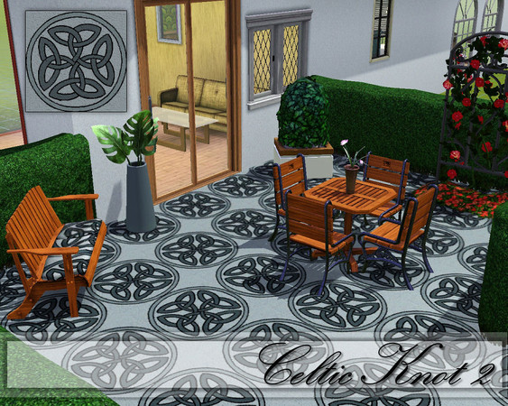Sims 3 — CD_Celtic Knot 2 by TSR Archive — Traditional Celtic pattern, for patios, paths and other floors