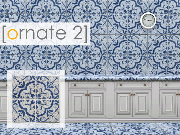 Sims 3 — Ornate 2 by madaya74 — antique tiled pattern