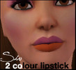 Sims 3 — 2 coloured lipstick by siv — Recolour this lipstick 2 ways, any colour you want! I wanted this for my model at