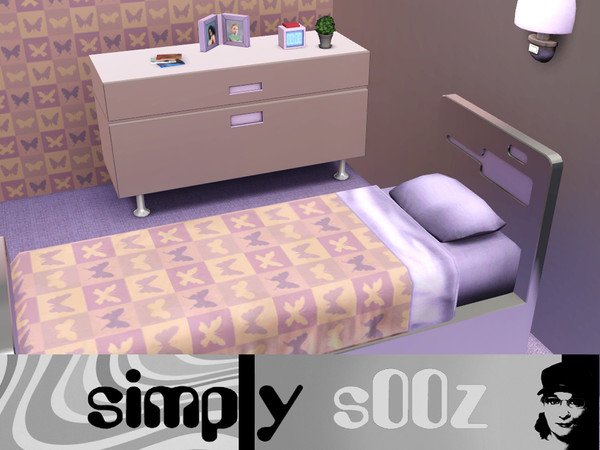 Sims 3 — Simply Summer Evening by s00z — A butterfly print check fabric.