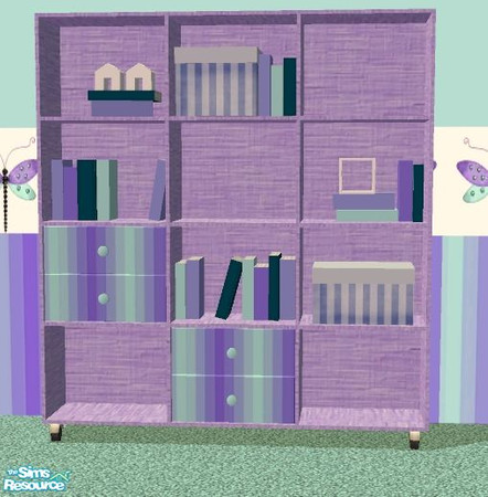 Sims 2 — TC 146 Kelly Bedroom - Bookcase by susilein — Part of my recolor of the Kelly bedroom from Sims 2 Play.