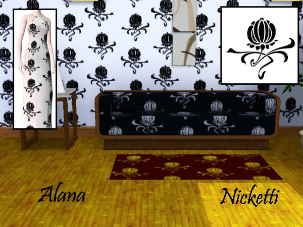 Sims 3 — Alana by nicketti — Art deco pattern for modern homes, theme, 2 colors, TSRAA yes