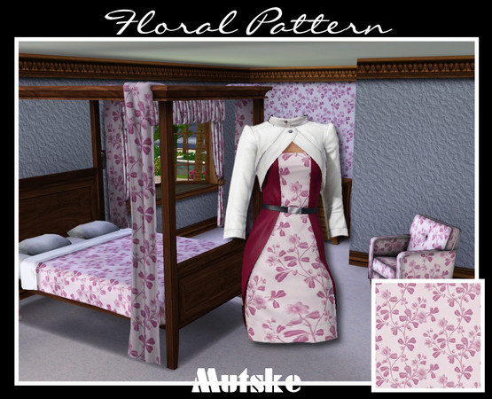 Sims 3 — Floral Pattern 24 by Mutske — More more more florals