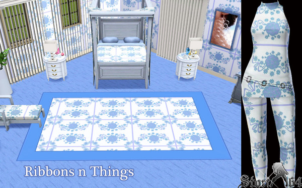 Sims 3 — Ribbons n Things by stori_64 — Abstract Ribbons and various floral shapes