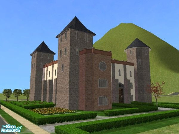Sims 2 — Kasteel by simperfect1991 — A large castle, the building is shaped like the Tower of London. Inside there are