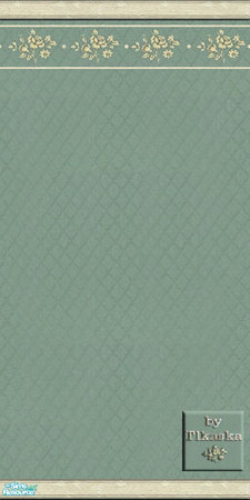 Sims 2 — TC53 Ahme's Bedroom - Wall  by tlkaska — This soft mint-green and cream bedroom was designed for Texture