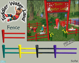 Sims 2 — Toddler Water Land Fence  by solfal — 