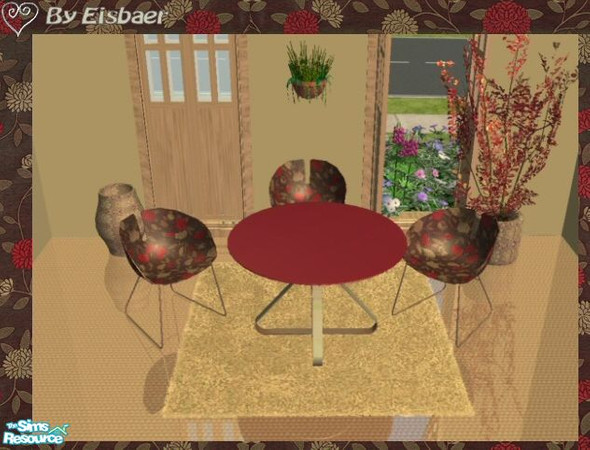 Sims 2 — Murano Globe Kosha by Eisbaerbonzo — Cozy brown interpretation of the globe theme. Vase and plant meshes are