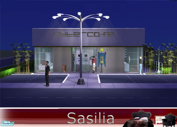 Sims 2 —  by Sasilia — My Cybercafe-Files packed in a lot