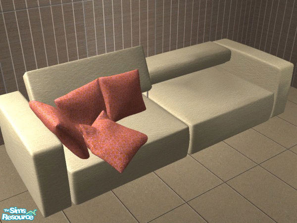 Sims 2 — SR TC52 Living Room - Sofa by SimanthaRat — As shown, in cream