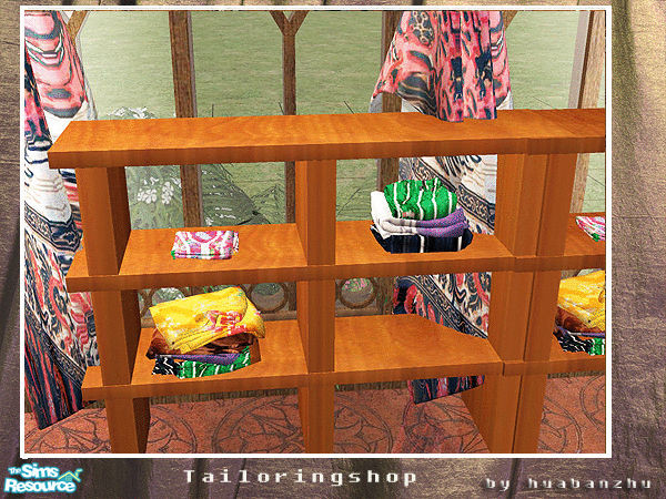 Sims 2 — Tailorshop - Clothes Rack by huabanzhu — 
