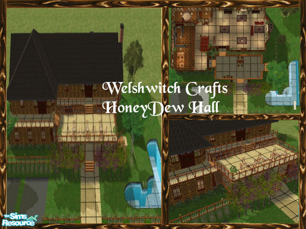 Sims 2 — HoneyDew Hall by WelshWitch — Family home, sumptious design and decor. 6 Bedrooms, swimming pool, 2
