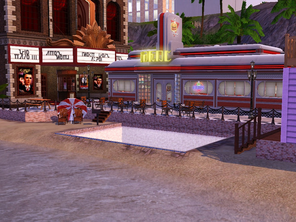 Sims 3 — Crumplebottom Boardwalk by thetford — Filled with amenities and facilities such as the Shake 'n' Ice Cream