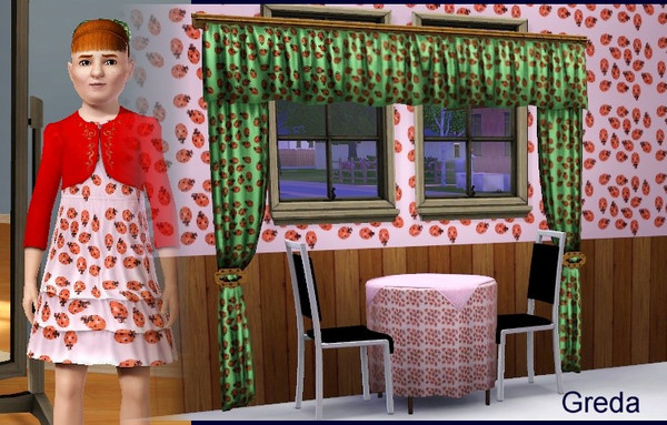 Sims 3 — Ladybug v2 by Greda — Pattern. This is the smaller Version of this Pattern
