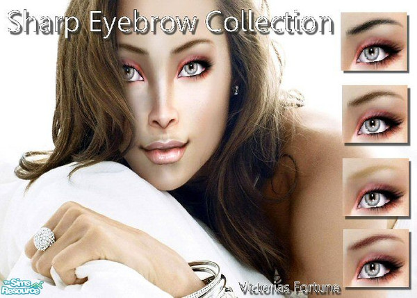 Sims 2 — VF Sharp Eyebrow Collection by fortunecookie1 — Here are 4 new eyebrows that are sharp yet delicate too. They
