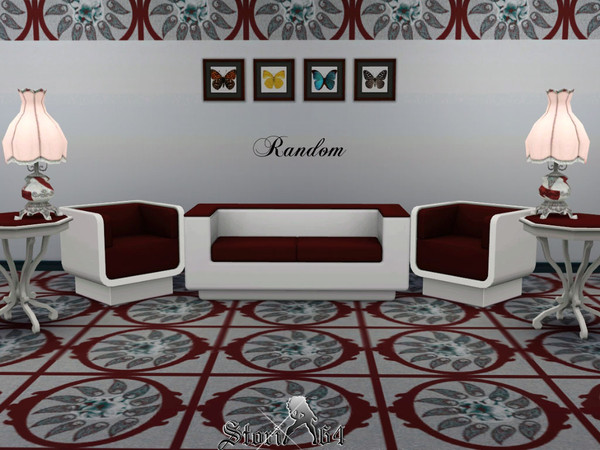 Sims 3 — Random by stori_64 — Circles around paisley leaves and a single, centered flower.