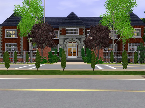 Sims 3 — RiverView School by liberty — RiverView School offers preschool, middle school, High School Education for all of