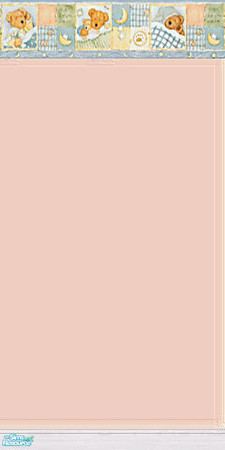 Sims 2 — Boyds Bears - Border Peach W Kick by Cerulean Talon — Walls that will make a bright environment for your young