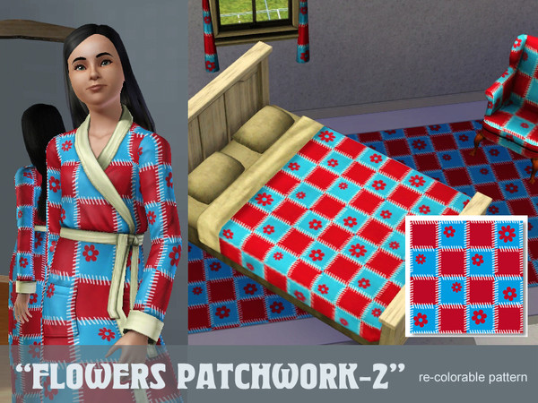 Sims 3 — Flower patchwork-2 by Hanna_Darzy — simply patchwork