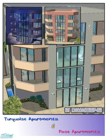 Sims 2 — Avant-Garde Apartments by daman19942 — These two apartments share a similar exterior design pattern, but each