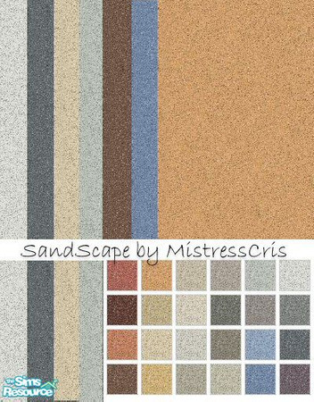 Sims 2 — SandScapes Collection by mistresscris — 24 new exterior walls featuring a sand-like texture. Created by