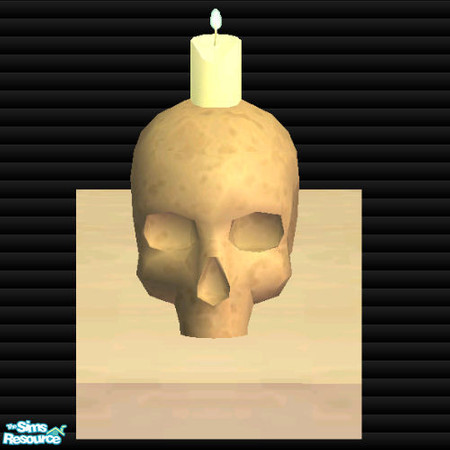 Sims 2 — Candle set VII-Skulls-Beige candle recolor by Paleoanth — Skull candles that are perfect for your mad scientist,