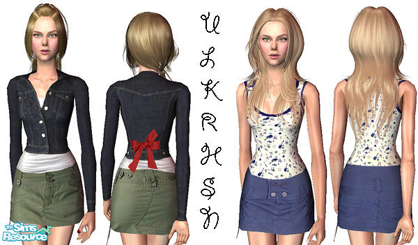 Sims 2 — Ulker Set3 by ulker — A set of two teen outfits. 