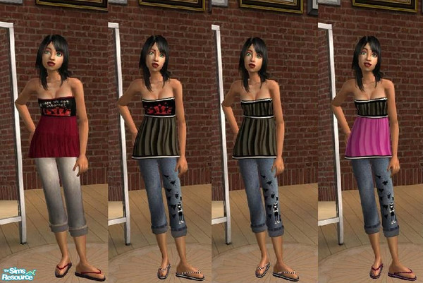 Sims 2 — teens wear two by teufelsmienchen — you need the mesh by animera here: