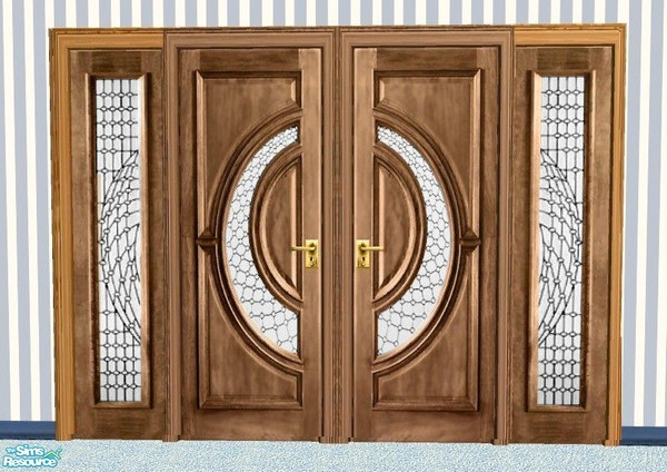 Sims 2 — Designer Doors - 04 by Raveena — This is a single door made to look like a double door. You need BitzyBus's mesh