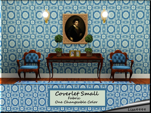 Sims 3 — Coverlet Small by lisa9999 — A small scrolling pattern.One changeable colors.Lisa9999