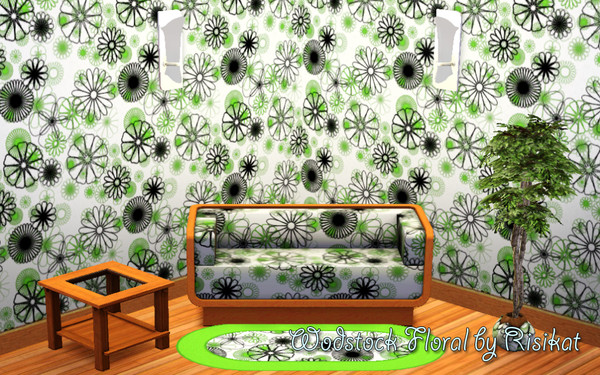 Sims 3 — Woodstock Floral by risikat — '70s-inspired floral design for TS3